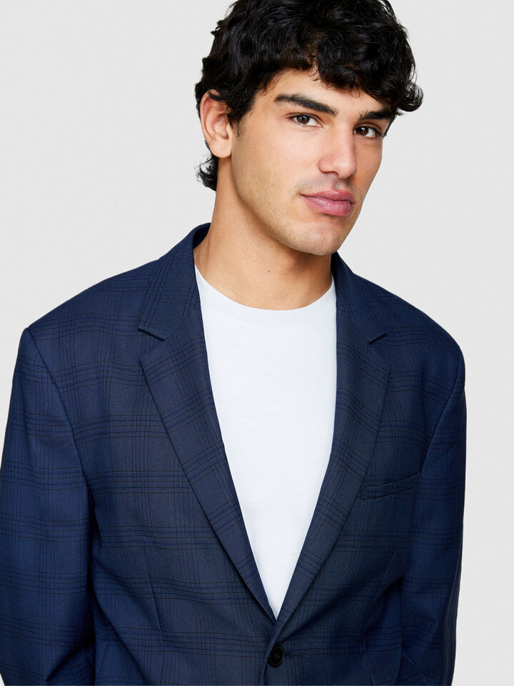 Single-breasted blazer - men's blazers - Dark Blue | Sisley image number 5